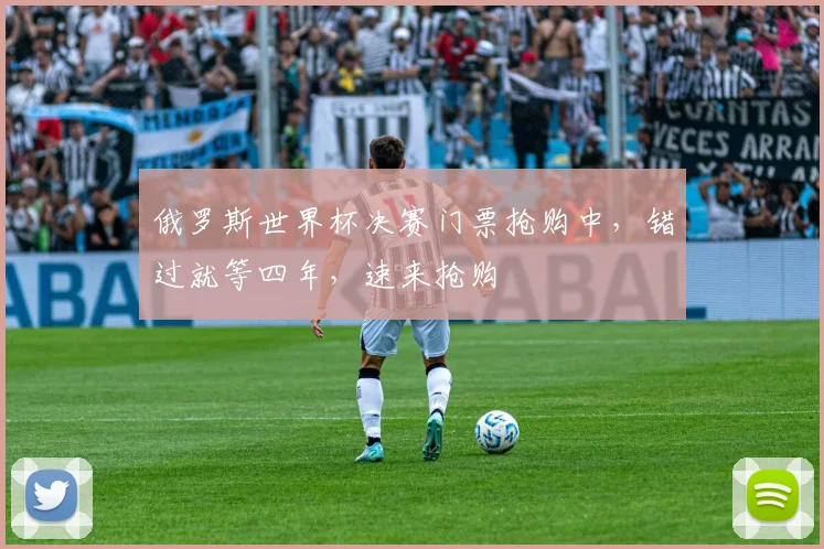 俄罗斯世界杯决赛门票抢购中，错过就等四年，速来抢购